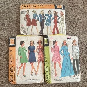 Vintage 1969 McCalls Patterns 3pc lot
